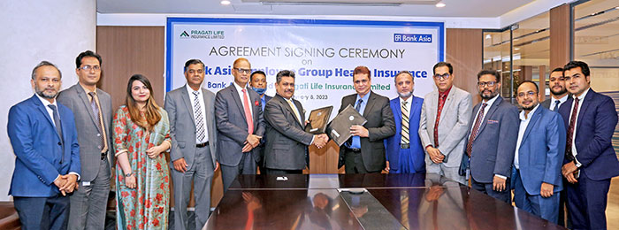 Bank Asia Signs Group Health Insurance Agreement with Pragati Life Insurance