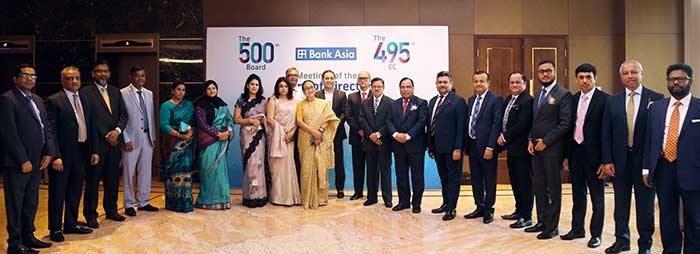Bank Asia holds 500th Board Meeting