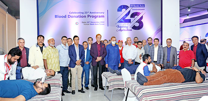 Bank Asia Arranges Blood Donation Program to Celebrate 23rd Anniversary