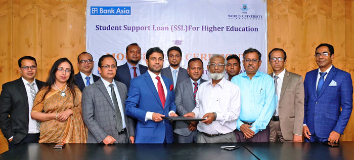 Bank Asia Signed an Agreement with World University of Bangladesh regarding “Student Support Loan”