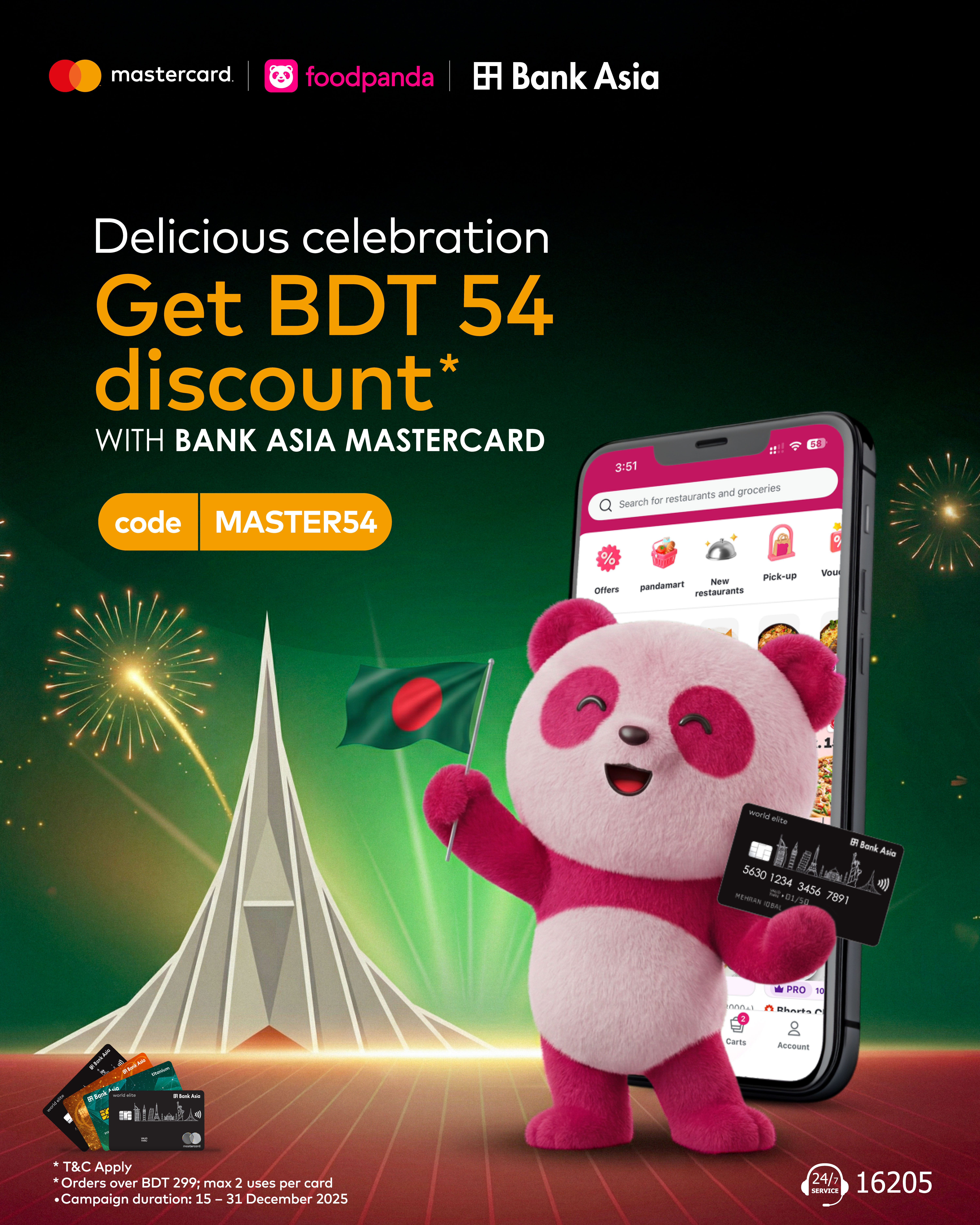 Bank Asia Mastercard Foodpanda Voucher Offer 